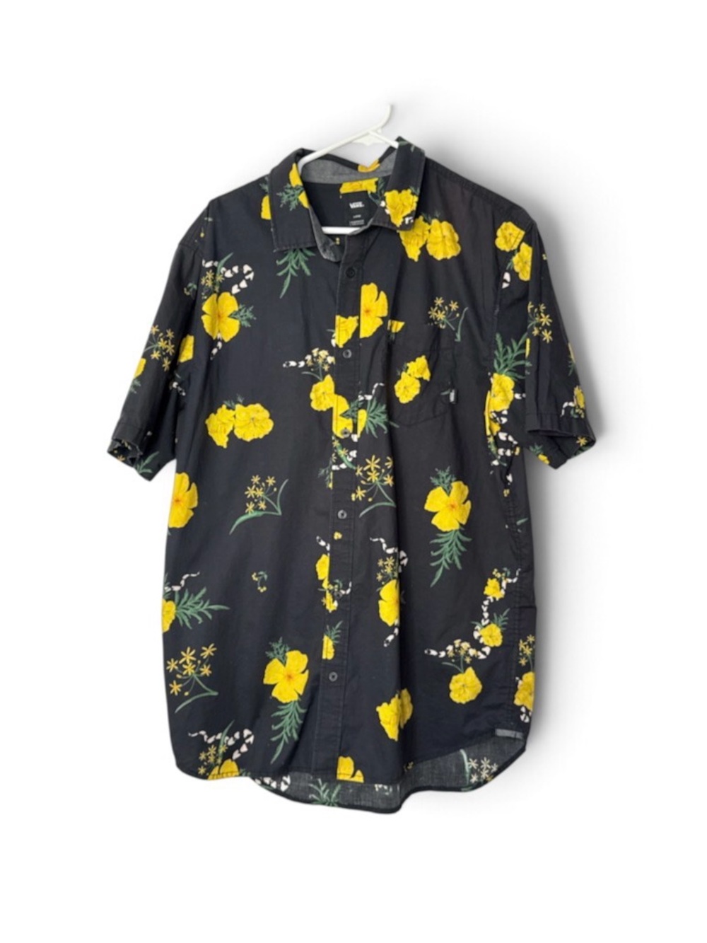 Vans Super Bloom Shirt Men’s Large Floral Short Sleeve Button Up Skater Tropical